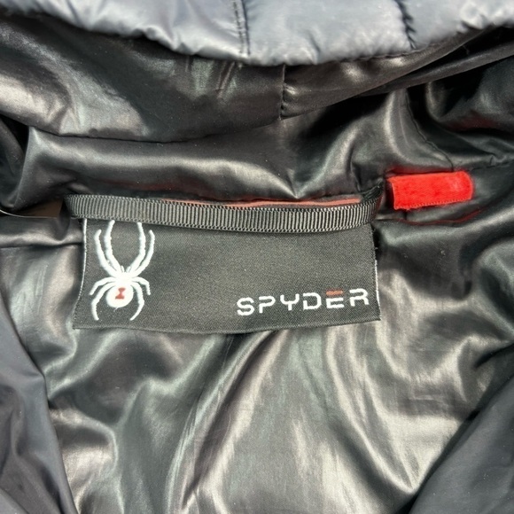 Spyder Coat Womens Medium Black Hooded Zip Pockets Cozy Style # 72H66009-01 - Picture 2 of 7